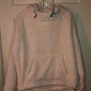 PINK Victoria Secret fleece white pullover hoodie